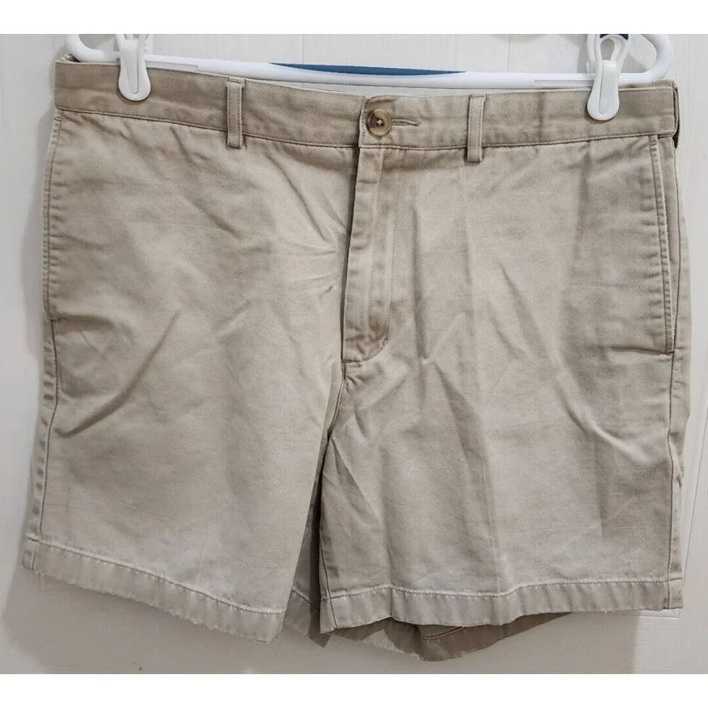 Lot of 3 Lands' End Traditional Fit Chino Shorts Size‎ 34 100% Cotton